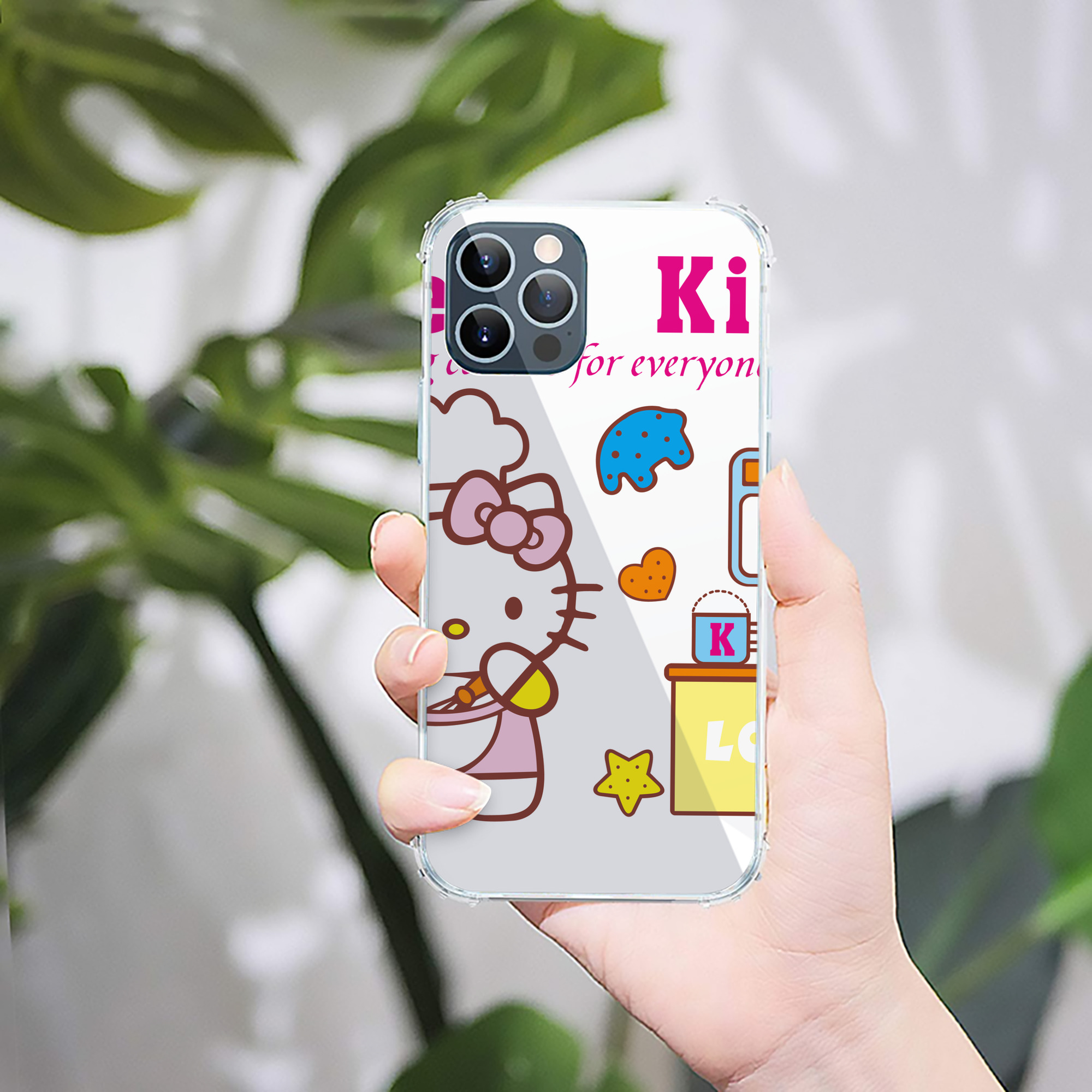 （画像用） Hello Kitty ハローキティ 【iPhone 12シリーズ対応】透明スマホケース（クリアソフトケース）